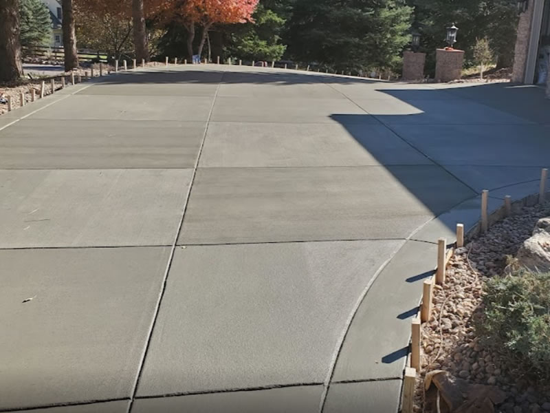 Concrete driveway shaped how you want