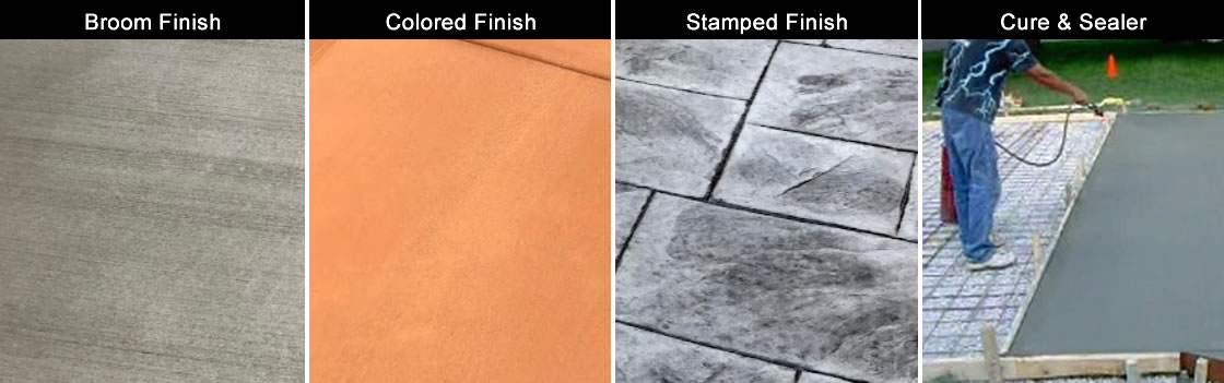 Concrete finishes