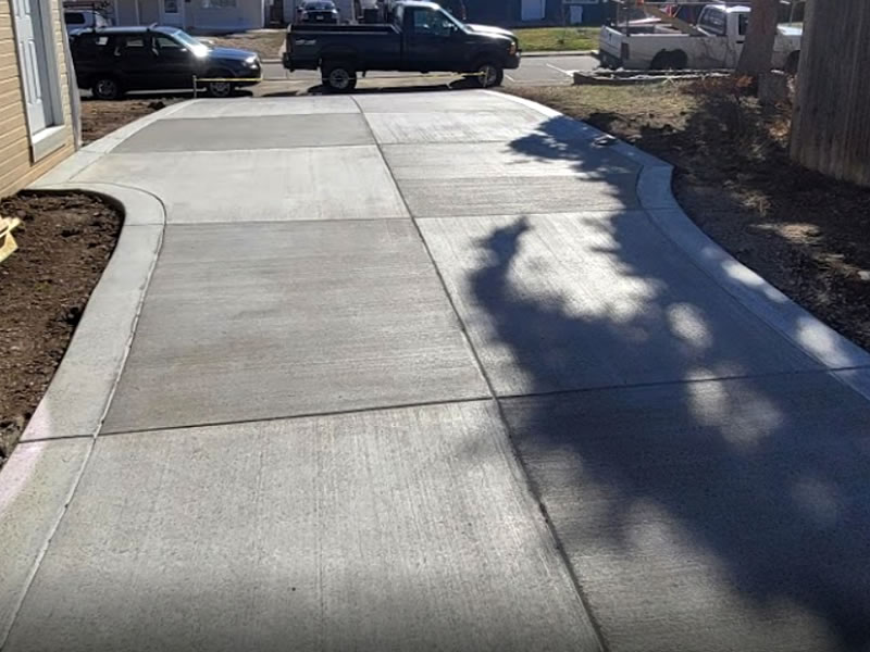 Concrete driveway removal and replacement