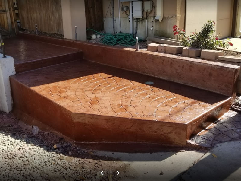 Unique stamped concrete pattern sidewalk