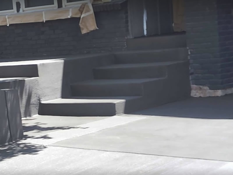 Concrete stairs designed for surrounding environment